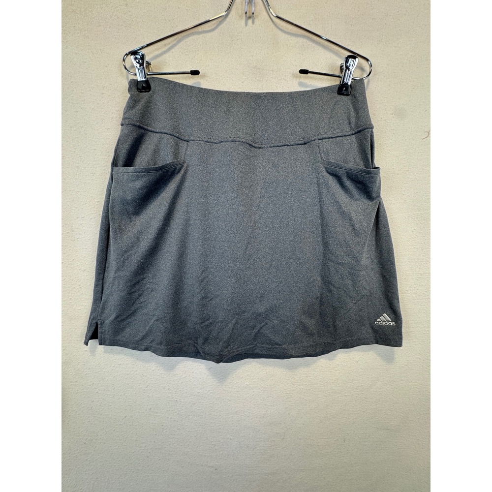 Adidas Golf Skort Gray Heathered Active Skirt Pockets Medium M